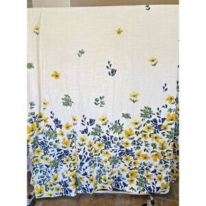 Threshold Shower Curtain Multi Color Floral Yellow Blue Target Cotton 68x68